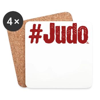 #Judo - Untersetzer (4er-Set) - Weiß - Vorne