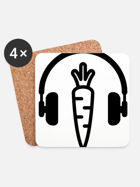 Vegetarier / Vegetarismus / Vegan / Vegetarierin - Untersetzer (4er-Set) - Weiß