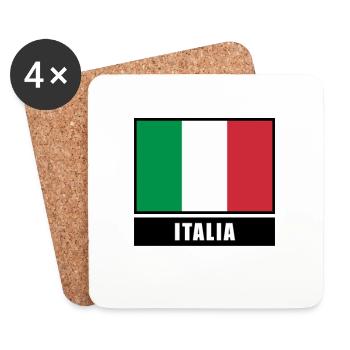 Italy Italian flag flag squadra azzurra - Coasters (set of 4) - white - Front
