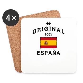 Spain spanish flag original flag - Coasters (set of 4) - white - Front