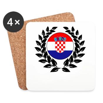 Croatia - Coasters (set of 4) - white - Front
