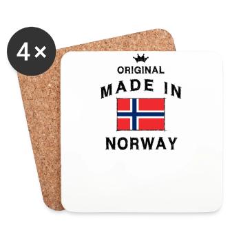 Norway norwegian flag flag - Coasters (set of 4) - white - Front