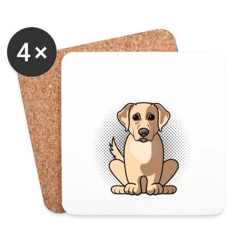 If My Labrador Retriver Can't Come I'm Not Coming - Coasters (set of 4) - white - Front