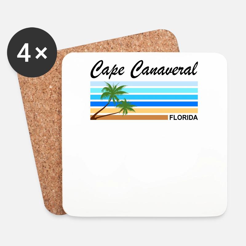 Cape Canaveral Florida USA Strand - Untersetzer (4er-Set) - Weiß