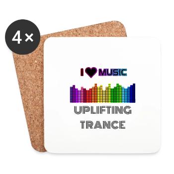 Uplifting trance - music - trance - Coasters (set of 4) - white - Front