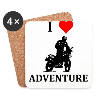 Bike Touring Tourer Motorcycle Biker Gift - Coasters (set of 4) - white - Front