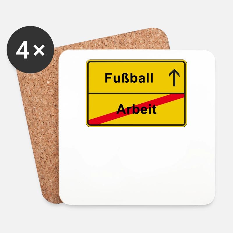 Fußball - Untersetzer (4er-Set) - Weiß