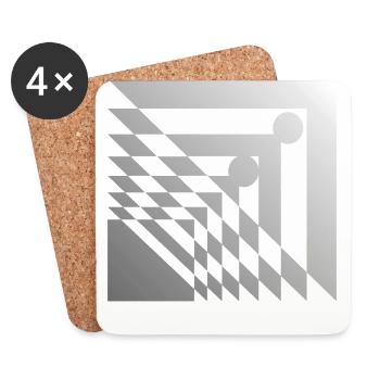 geometric pattern - Coasters (set of 4) - white - Front