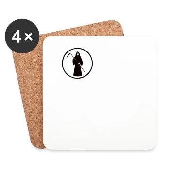 Skull Skeleton Horror Dark Horror Skulls - Coasters (set of 4) - white - Front