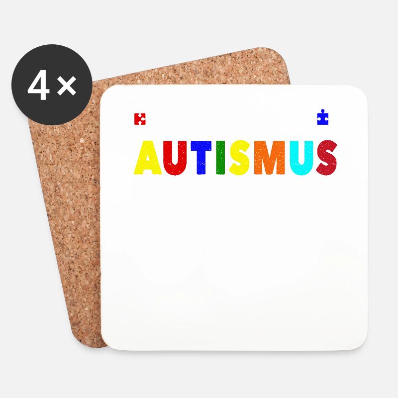 Ich bin Autist Was sind deine Autismus - Untersetzer (4er-Set) - Weiß