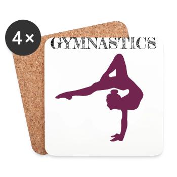 Gymnastics Gymnastics Artistic Gymnastics - Coasters (set of 4) - white - Front