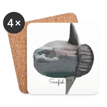 Sunfish - Coasters (set of 4) - white - Front