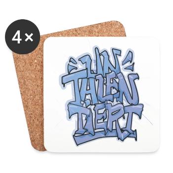 TalentueuxGraffiti Design - Dessous de verre (lot de 4) - blanc - Devant