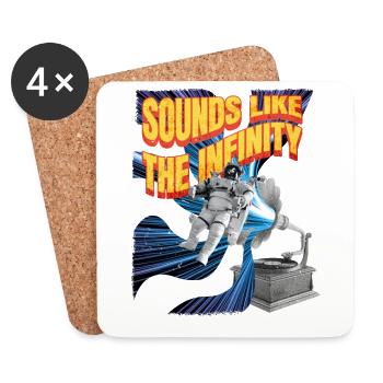 ElementTextsMusicAstronaut Design - Coasters (set of 4) - white - Front