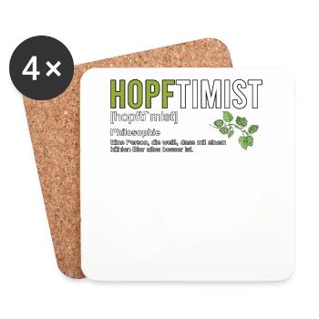 Hopftimist - Untersetzer (4er-Set) - Weiß - Vorne