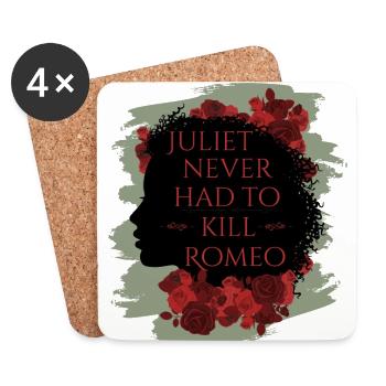 Rose Hathaway Zitat Juliet never hat to kill Romeo - Untersetzer (4er-Set) - Weiß - Vorne