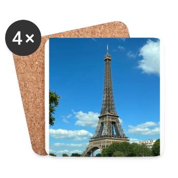 tour Eiffel - Dessous de verre (lot de 4) - blanc - Devant