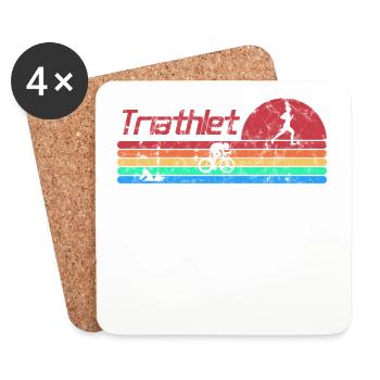 Triathlet Sunset 5 Colour - Untersetzer (4er-Set) - Weiß - Vorne