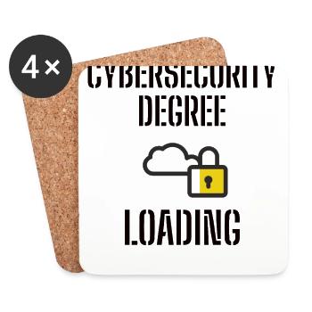 Cybersecurity - IT-Sicherheit Informatiker - Untersetzer (4er-Set) - Weiß - Vorne