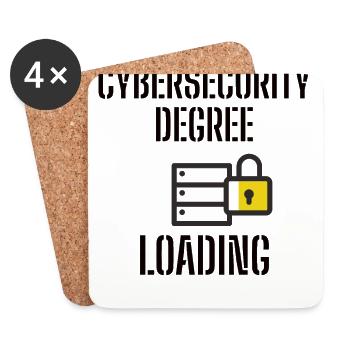 Cybersecurity - IT-Sicherheit Informatiker - Untersetzer (4er-Set) - Weiß - Vorne