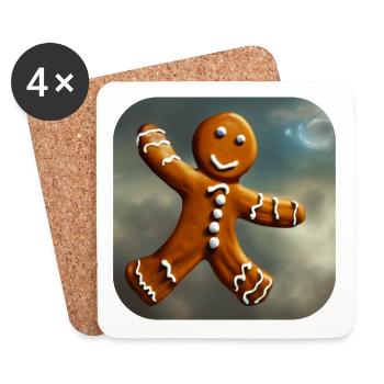 Christmas Gingerbread - Coasters (set of 4) - white - Front