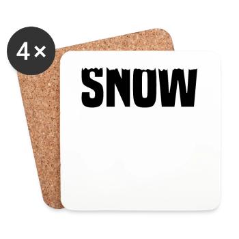 Schnee des neiges - Dessous de verre (lot de 4) - blanc - Devant