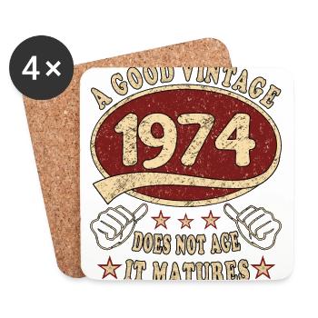 49th Birthday 1974 49er Good vintage - Coasters (set of 4) - white - Front