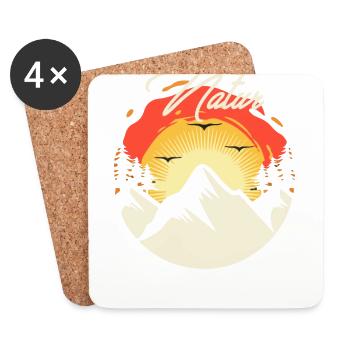Natur Kreis - Untersetzer (4er-Set) - Weiß - Vorne
