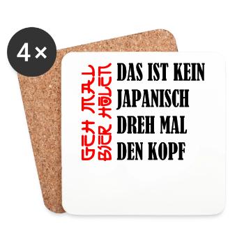 Biertrinker - Geh mal Bier holen - Bierliebhaber - Untersetzer (4er-Set) - Weiß - Vorne