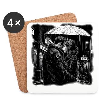 Lovers in the Rain - Manga - Coasters (set of 4) - white - Front