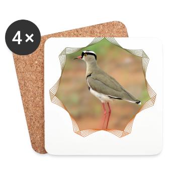 Lapwing - Birds - Africa - Birds - Ornithology - Coasters (set of 4) - white - Front
