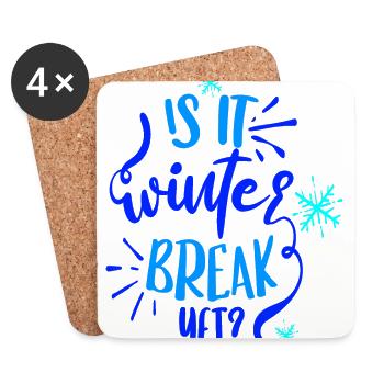Winter Break - Coasters (set of 4) - white - Front