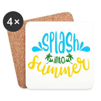 Splash into Summer - Coasters (set of 4) - white - Front