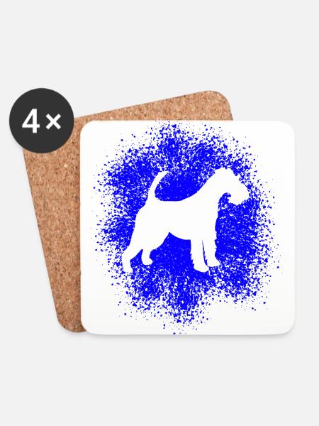 Wirehaired Fox Terrier for Dog Lovers - Coasters (set of 4) - white