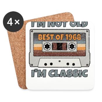 I'M NOT OLD I'M CLASSIC BEST OF 1968 Vintage gift - Coasters (set of 4) - white - Front