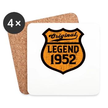 1952 Birthday Original Legend since Route - Coasters (set of 4) - white - Front