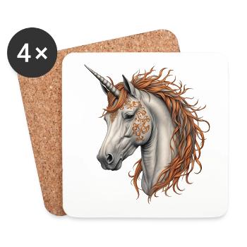 Halloween horse - Coasters (set of 4) - white - Front