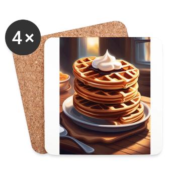 Tas de crêpes - Dessous de verre (lot de 4) - blanc - Devant