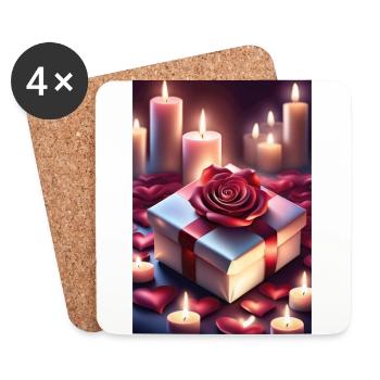 Schönes Geschenk - Untersetzer (4er-Set) - Weiß - Vorne