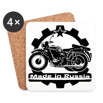 Motorrad Ural Gespann - Untersetzer (4er-Set) - Weiß - Vorne