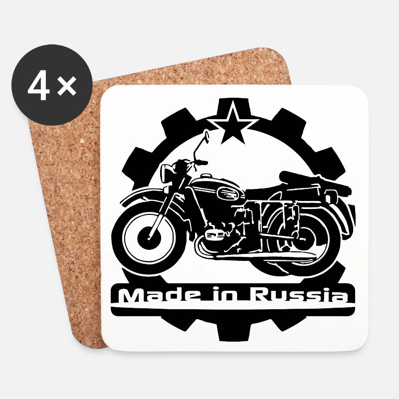 Motorrad Ural Gespann - Untersetzer (4er-Set) - Weiß