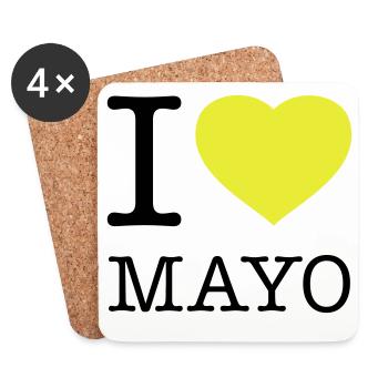 I LOVE MAYONNAISE Mayo - Coasters (set of 4) - white - Front
