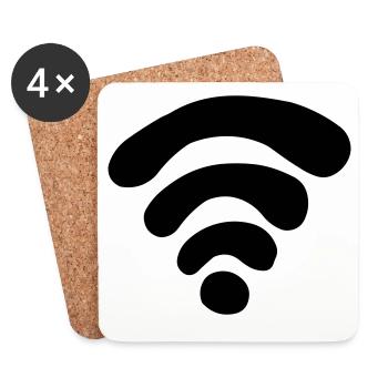 WiFi Woes: One Color Design - Coasters (set of 4) - white - Front