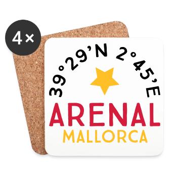 Arenal Mallorca - Dessous de verre (lot de 4) - blanc - Devant