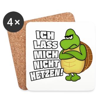 Ich lass mich nicht hetzen! - Untersetzer (4er-Set) - Weiß - Vorne