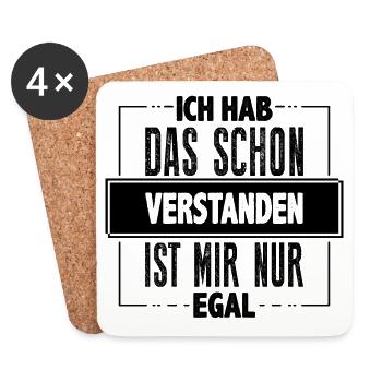 Ich hab das schon verstanden… - Untersetzer (4er-Set) - Weiß - Vorne