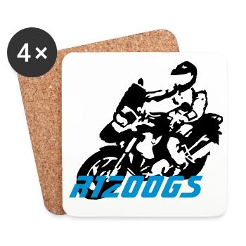 BIKER1200 - Untersetzer (4er-Set) - Weiß - Vorne