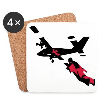 wingsuit_1 - Coasters (set of 4) - white - Front