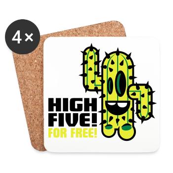 cactus comic - Coasters (set of 4) - white - Front