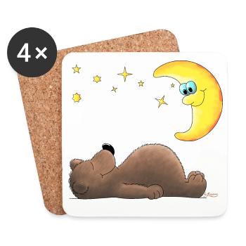 sweet teddy bear - Coasters (set of 4) - white - Front